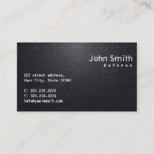 黒い金属の赤いラベルの審判員の名刺 名刺 (裏面)