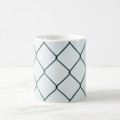 黒い金属チェーンリンクフェンス コーヒーマグカップ (中央)