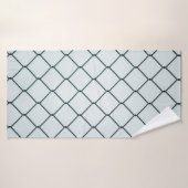 黒い金属チェーンリンクフェンス バスタオル (バスタオル)