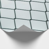 黒い金属チェーンリンクフェンス ラッピングペーパー (角)