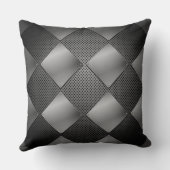 黒い金属及び網のダイヤモンドパターン装飾用クッション クッション (裏面)