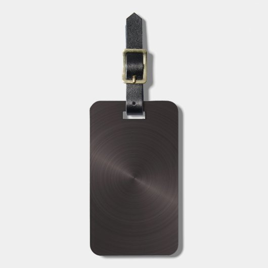 黒い金属 ラゲッジタグ (正面縦)
