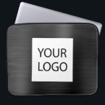 黒い金属-昇進カスタムなロゴ ラップトップスリーブ<br><div class="desc">モダンで黒くフェイクな金属ステンレス製のエレガントあなたのカスタムなロゴの昇進のラップトップのバッグまたは袖昇進の(広告宣伝)広告箱。 この上品な専門の業務用コンピュータの箱はあなたの会社またはビジネスロゴを含むためにカスタマイズことができます。</div>