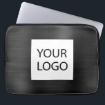 黒い金属-昇進カスタムなロゴ ラップトップスリーブ<br><div class="desc">モダンで黒くフェイクな金属ステンレス製のエレガントあなたのカスタムなロゴの昇進のラップトップのバッグまたは袖昇進の(広告宣伝)広告箱。 この上品な専門の業務用コンピュータの箱はあなたの会社またはビジネスロゴを含むためにカスタマイズことができます。</div>