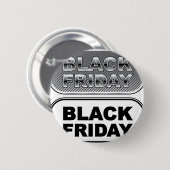黒い金曜日ボタンの銀 缶バッジ (正面&裏面)