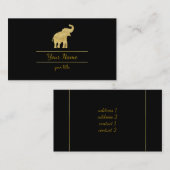 黒い金象 名刺 (正面/裏面)