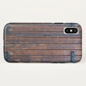 黒い鉄の支えのある古い茶色の木製のドア Case-Mate iPhoneケース (裏面(横))