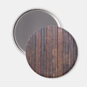 黒い鉄の支えを持つ古い茶色の木製ドア マグネット (正面/裏面)