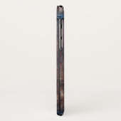 黒い鉄の支えを持つ古い茶色の木製ドア Case-Mate iPhoneケース (裏面/左)