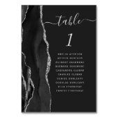 黒い銀のアゲットダーク結婚ズ テーブルナンバー (裏面)