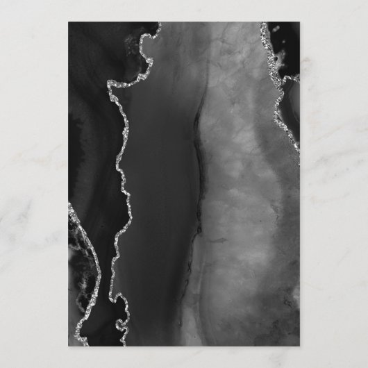 黒い銀のアゲットダーク結婚ズ メニュー (裏面)