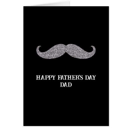 黒い銀の口ひげ父の日 (正面)
