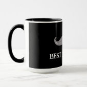 黒い銀の口ひげ父の日 マグカップ (左)