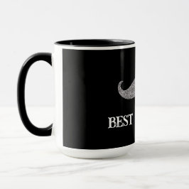 黒い銀の口ひげ父の日 マグカップ