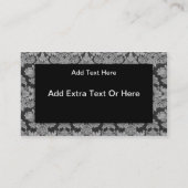 黒い銀製灰色の勾配のダマスク織のプロフィールカード 名刺 (裏面)