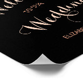 黒い銅フローラ |ゴシック結婚の歓迎 ポスター (角)