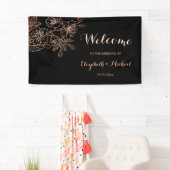 黒い銅フローラ |ゴシック結婚の歓迎 横断幕 (インサイチュ)