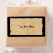 黒い長方形の古い紙 ラベル (インサイチュ)