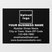 黒い長方形の窓にしがみつくビジネスブランド ウィンドウサイン (シート)