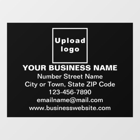 黒い長方形の窓にしがみつくビジネスブランド ウィンドウサイン (シート)