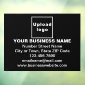 黒い長方形の窓にしがみつくビジネスブランド ウィンドウサイン (シート3)