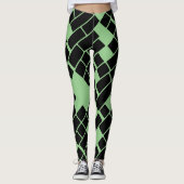 黒い長方形を緑のレギンスで打つ レギンス (正面)