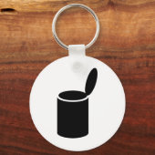 黒い開いたスズ キーホルダー (正面)