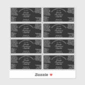 黒い防水ドロッパーボトルラベル1.5" x 3" シール (シート)