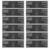 黒い防水化粧品ラベル2" x 6" シール (正面)