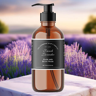 黒い防水化粧品ラベル2" x 6" シール