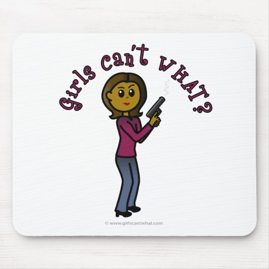 黒い雌の狙撃兵 マウスパッド (正面)