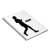 黒い雌シルエット絵画ズランナ走ー ノートブック (右側)