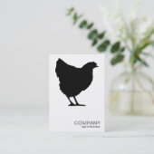 黒い雌鶏の記号02 -白 名刺 (スタンド正面)