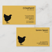 黒い雌鶏の記号-こはく色efc050 名刺 (正面/裏面)