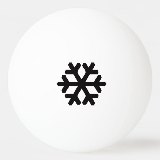 黒い雪の結晶 卓球ボール (正面)