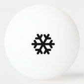 黒い雪の結晶 卓球ボール (裏面)