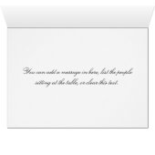 黒い雪片のテーブルの座席カード (内部横(下))