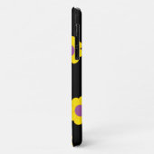 黒い電話ケース（黄色い花付き）さまざまなスタイル Case-Mate iPhoneケース (裏面/左)