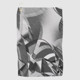 黒い霧雨の画像に灰色の筋が付いている ゴルフタオル