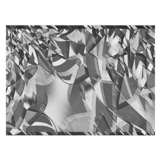 黒い霧雨の画像に灰色の筋が付いている テーブルクロス (正面(横))