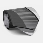 黒い霧雨の画像に灰色の筋が付いている ネクタイ (ロール)