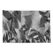 黒い霧雨の画像に灰色の筋が付いている 枕カバー (裏面-右)