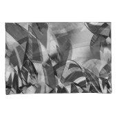 黒い霧雨の画像に灰色の筋が付いている 枕カバー (正面右)