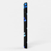 黒い青のテクスチャ付き足の印刷パタパーソナライズされたーン Case-Mate iPhoneケース (裏面/右)