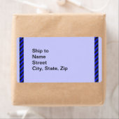 黒い青の薄い対角線ストライプ色 ラベル (インサイチュ)