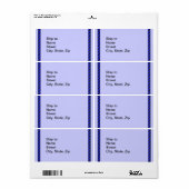 黒い青の薄い対角線ストライプ色 ラベル (フルシート)