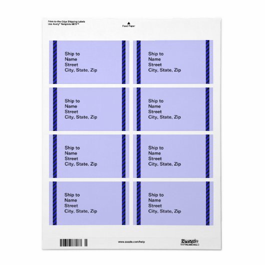 黒い青の薄い対角線ストライプ色 ラベル (フルシート)