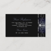 黒い青みがかったきらめくスクレ華美ス 名刺 (裏面)