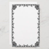 黒い静止したのバロック 便箋 (正面/裏面)