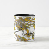 黒い静脈パターンの黄金大理石 マグカップ (中央)